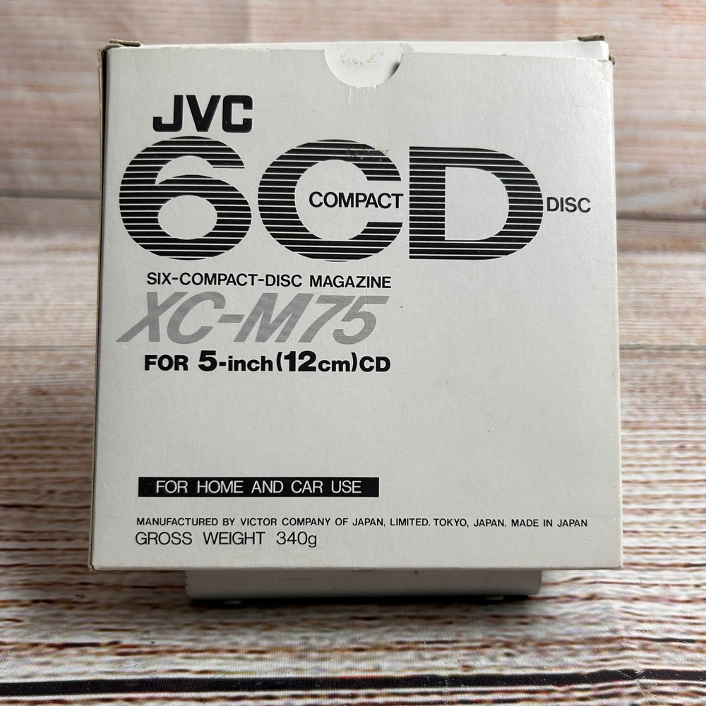 JVC XC-M75 6-CD Compact‎ Disc Magazine for Home and Car Use Black Six Disc Tray